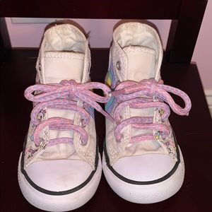 Toddler girl high top converse